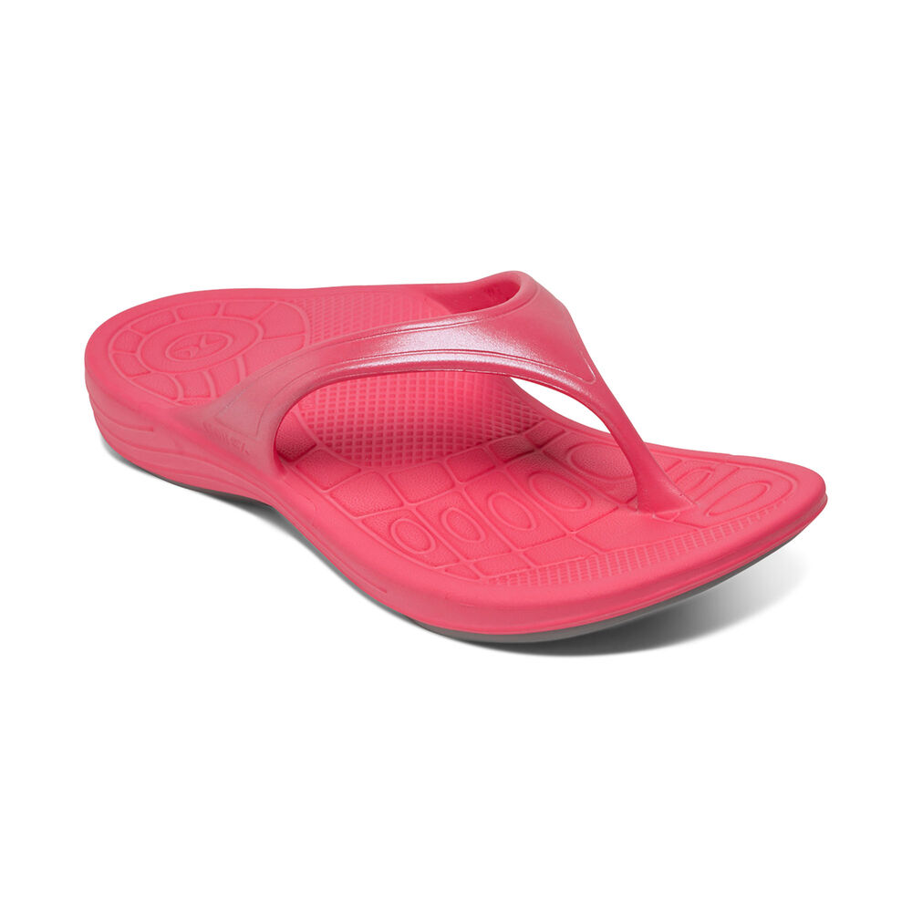 Aetrex Women's Fiji Flip Flops - Watermelon | USA A1Q5JBL